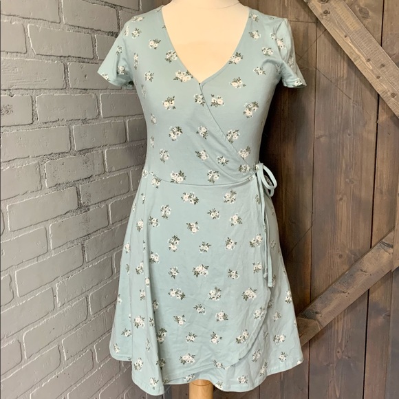 knit mini wrap dress hollister